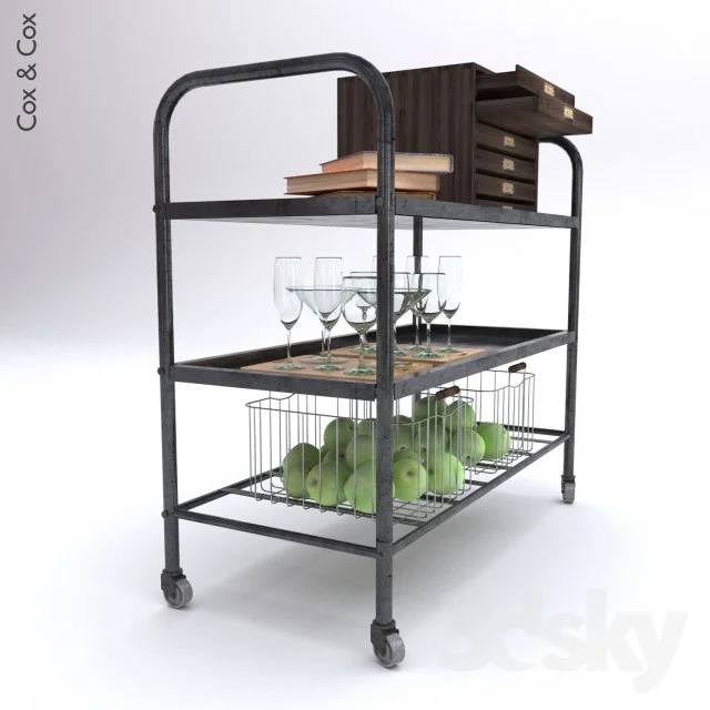 Vintage Metal Trolley - Cox & Cox